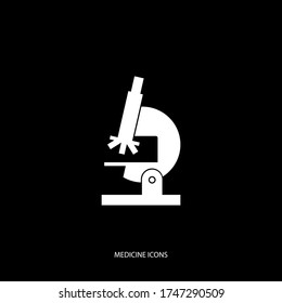 microscope medicine icon isolated on background. flat style
