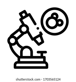 microscope for medicine icon vector. microscope for medicine sign. isolated contour symbol illustration