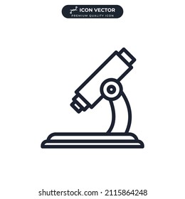 Symbol für Mikroskop-Mikrobiologie-Symbol-Vorlage für Grafik- und Webdesign-Kollektion, Vektorgrafik