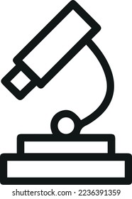 Minimales Mikroskop-Zeilensymbol. Webhub-Symbol-Design. Mikroskop-Zeichen einzeln auf weißem Hintergrund. Premium-Line-Symbol.