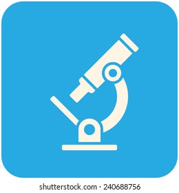 Microscope, modern flat icon