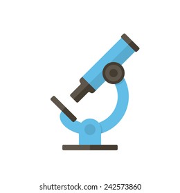 Microscope, modern flat icon