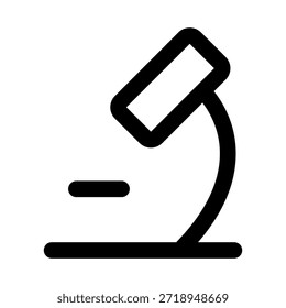Mikroskop Moderne Linie Symbol. Professionelles minimales Vektorsymbol, das wissenschaftliche Forschungsbiologie Labor und Analyse darstellt.
