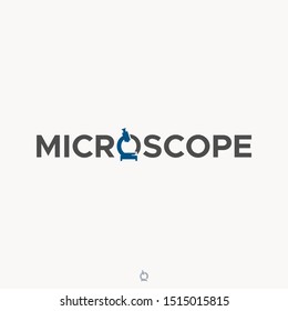 Microscope Modern Logo Design Unique