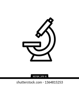 Microscope Money Coin Icon Vector Illustration Logo Template