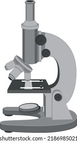 A microscope on white background illustration