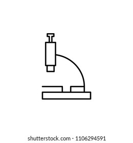 microscope outline icon. Element of simple education icon for mobile concept and web apps. Thin line microscope outline icon can be used for web and mobile on white background