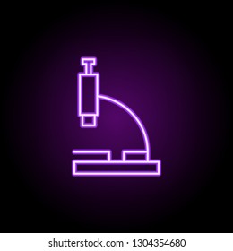 microscope outline icon. Elements of Education in neon style icons. Simple icon for websites, web design, mobile app, info graphics