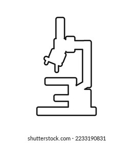 Microscope outline icon, vector illustration in trendy design style, isolated on white background. Perfect editable graphic resources for many purposes.