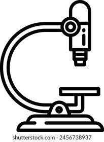 Microscope outline icon vector illustration