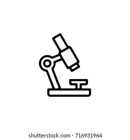 microscope outline icon vector on the white background