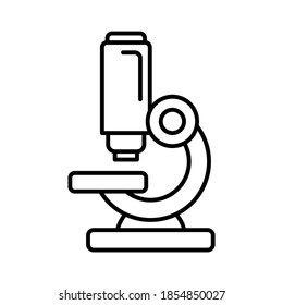  Microscope. Outline simple vector icon. Icon, symbol, geometric, doodle. 