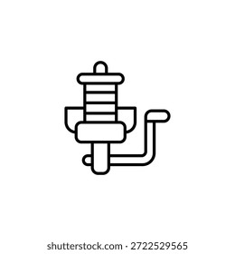 Microscope Part Outline Icon, Science Tool, Laboratory