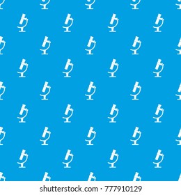 Microscope pattern repeat seamless in blue color for any design. Vector geometric illustration