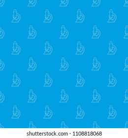 Microscope pattern vector seamless blue repeat for any use