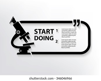 Microscope Quotation Mark Speech Bubble,design