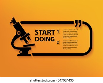 Microscope Quotation Mark Speech Bubble,design