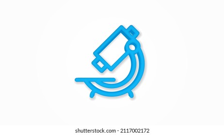 microscope realistic icon. 3d vector illustration. Isolated line color pictogram. Transparent shadows