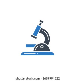 Microscope related vector glyph icon. Isolated on white background. Vector illustration.