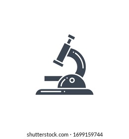 Microscope related vector glyph icon. Isolated on white background. Vector illustration.