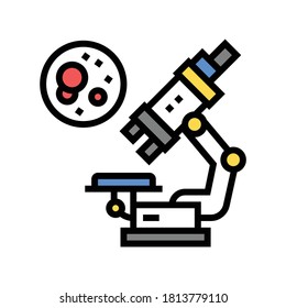 microscope for research color icon vector. microscope for research sign. isolated symbol illustration