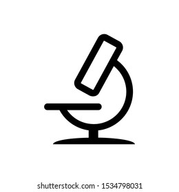 Microscope, Science, Biology. Flat Vector Icon illustration. Simple black symbol on white background. Microscope, Science, Biology sign design template for web and mobile UI element