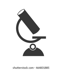 microscope science chemistry laboratory icon. Isolated and flat illustration. Vector graphic