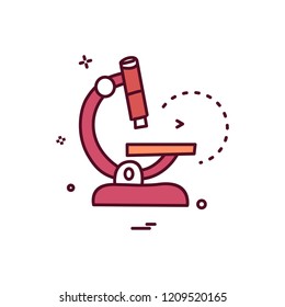 microscope science icon vector design