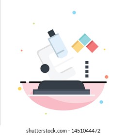 Microscope, Science, Lab, Medical Abstract Flat Color Icon Template