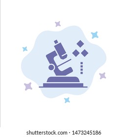 Microscope, Science, Lab, Medical Blue Icon on Abstract Cloud Background
