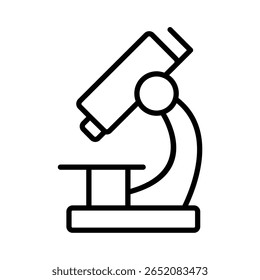 Vetor de Ícone de Contorno do Laboratório de Ciência do Microscópio