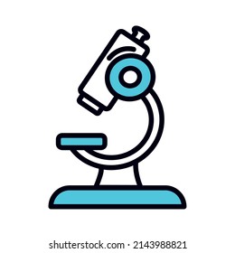 microscope science line style icon