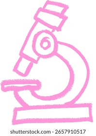 Microscópio Ciência Pesquisa Relacionado Ícone giz giz giz Doodle Desenho Vetor
