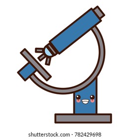 Microscope science tool kawaii cartoon