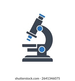 Microscope for scientific research icon