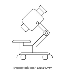 Microscope scientific tool in black and white