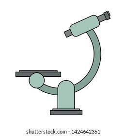 Microscope scientific tool isolated symbol vector illustration graphic design