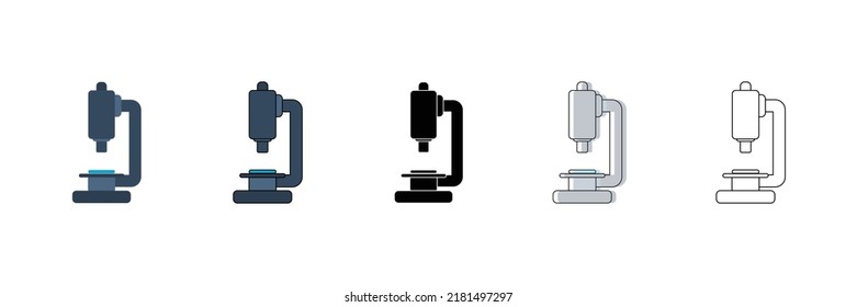 Vektorsymbol für Mikroskop-Set