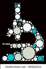 microscope shape vector design by color point