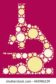 microscope shape vector design by color point