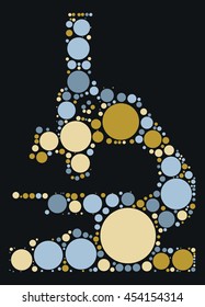 microscope shape vector design by color point