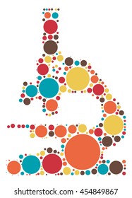 microscope shape vector design by color point