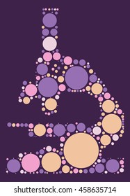 microscope shape vector design by color point