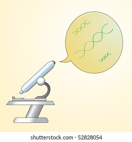 microscope showing enlarged image of bio sample (AI8 with gradient)