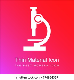Microscope side view red and pink gradient material white icon minimal design