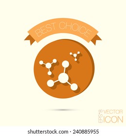 microscope sign. symbol icon studying biology or medicine . enlarged image