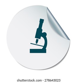 microscope sign. symbol icon studying biology or medicine . enlarged image