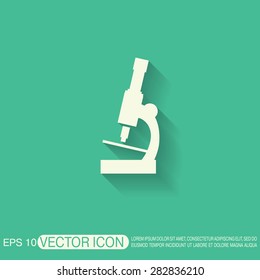 Microscope Sign Symbol Icon Studying Biology Stock Vector (Royalty Free ...