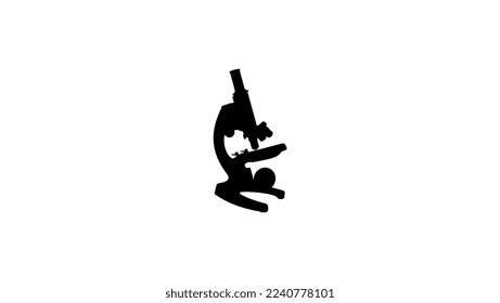 silueta microscópica, ilustración vectorial negra