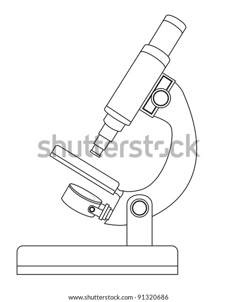 eleven Ruthless inadvertently Black Microscope Silhouette Isolated Over White Stock Vector (Royalty Free)  91320782 | Shutterstock